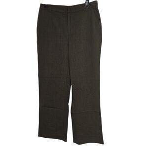 Lauren Ralph Lauren Dark Olive Wool Blend Women's Trousers Wide Leg Size 8